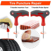65PCS TYRE PUNCTURE REPAIR TOOL KIT MOTORCYCLE CAR VAN EMERGENCY TUBELESS TIRE - Show Gadgets